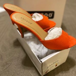 BAMBOO Orange Mules